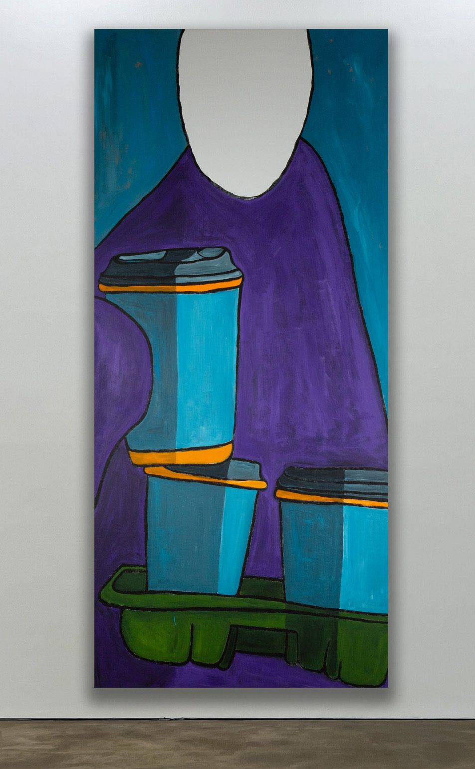 Sylvia Schwenk, It’ll be ok from absurdity, painting, acrylic on canvas 90cm x 180cm