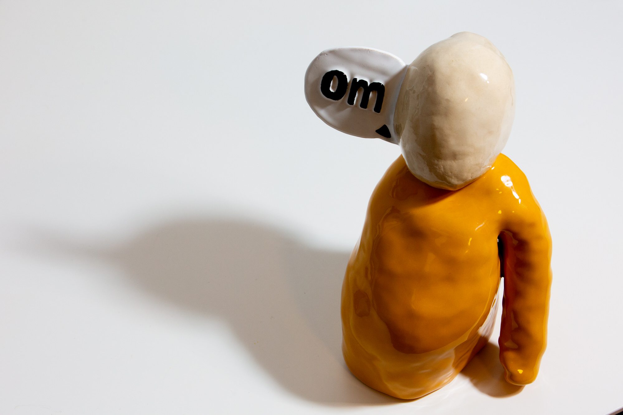 Sylvia Schwenk, Om from absurdity, ceramic sculpture, 29cm x 20cm x 20cm