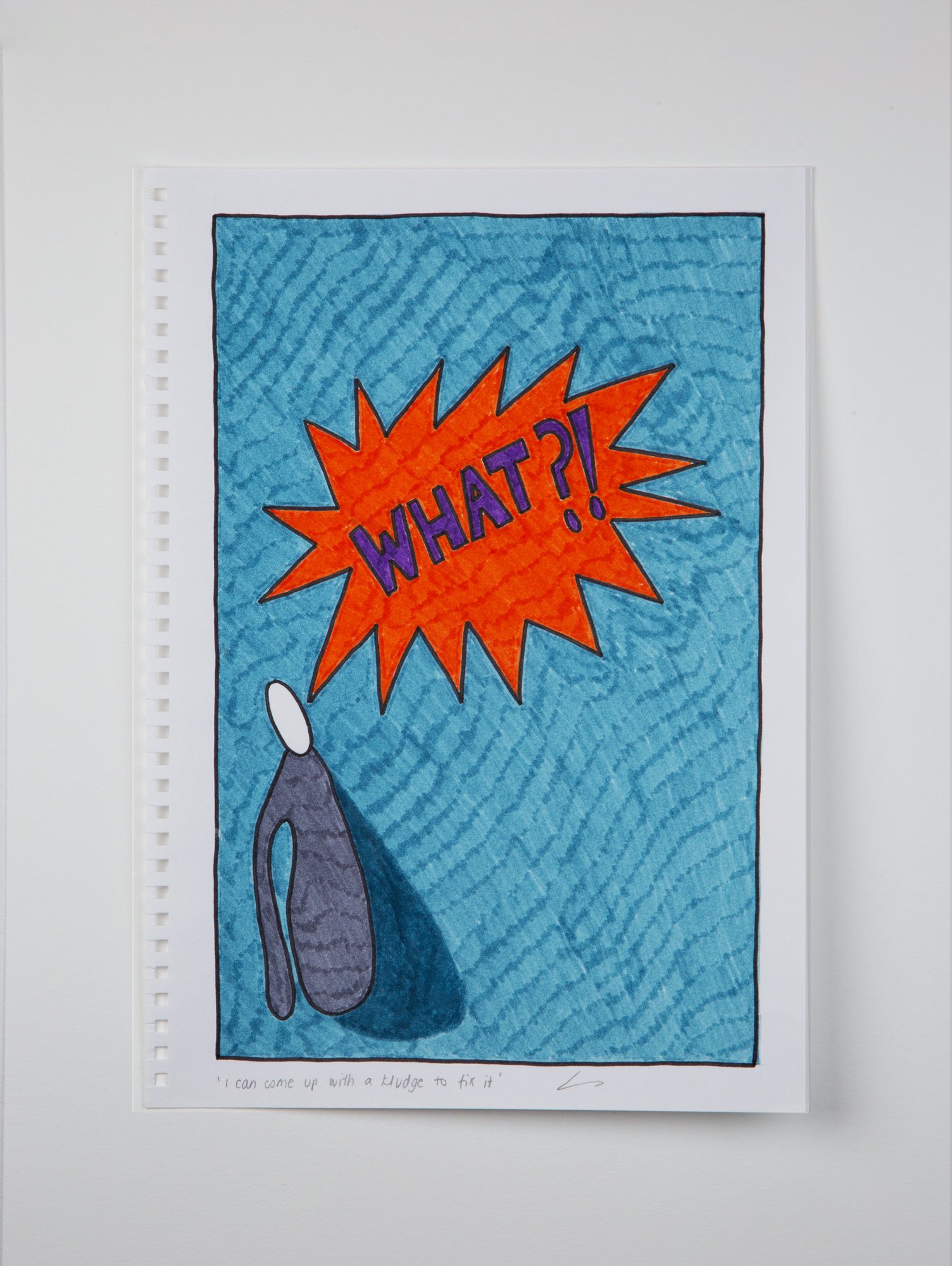 Sylvia Schwenk, what?! from absurdity, drawing, texta on paper 24cm x 32cm